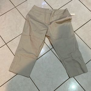 Khaki crop pants